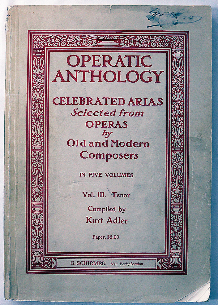 Operatic Anthology: Celebrated Arias, Volume 3 (Tenor)