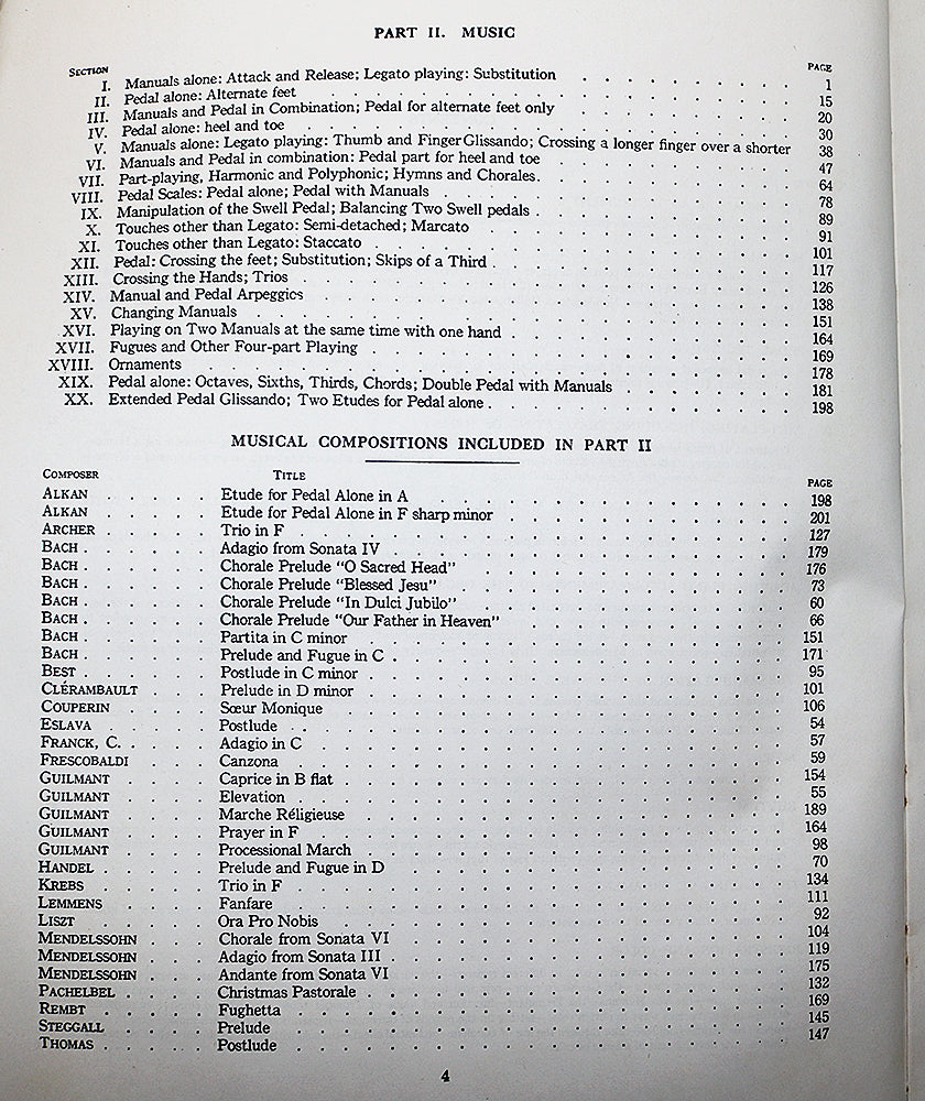 The Technique and Art of Organ Playing