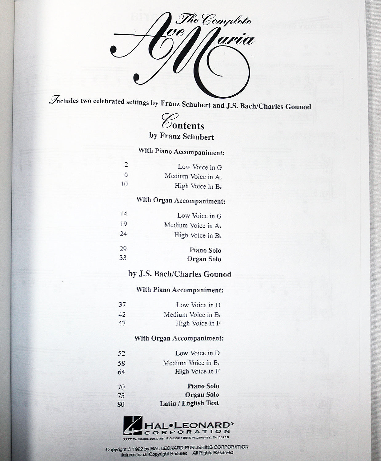 The Complete Ave Maria