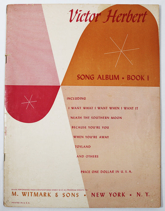 Victor Herbert Song Album, Book 1