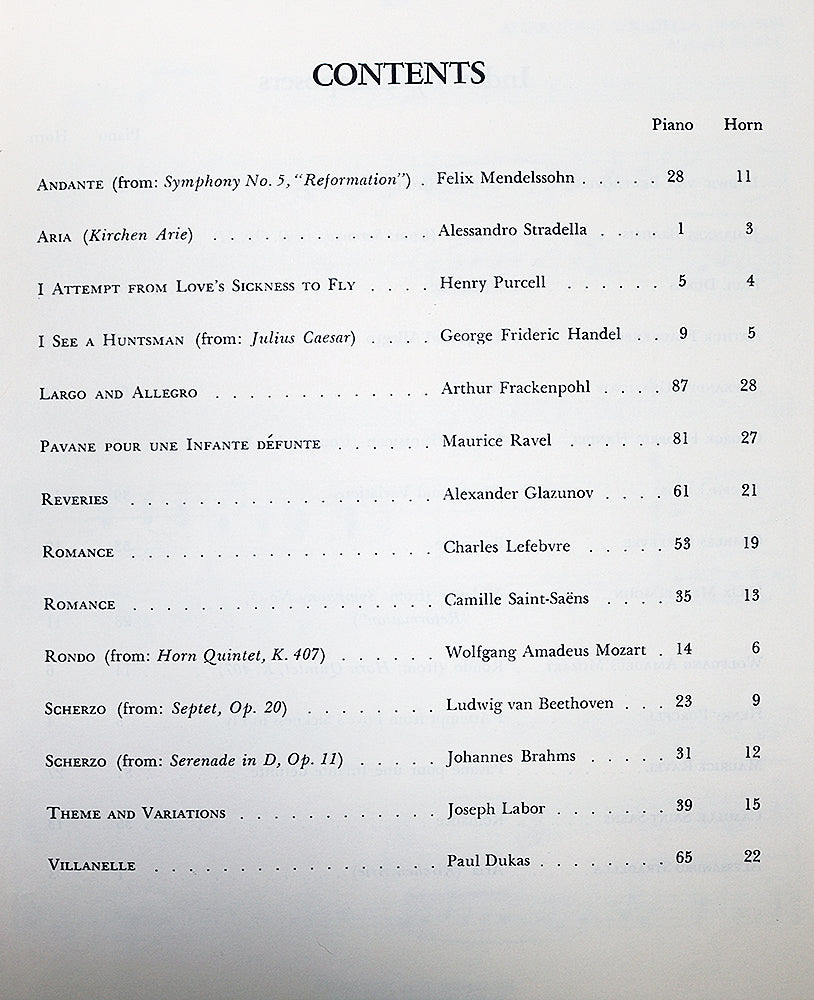 Solos for the Horn Player (with Piano Accompaniment)