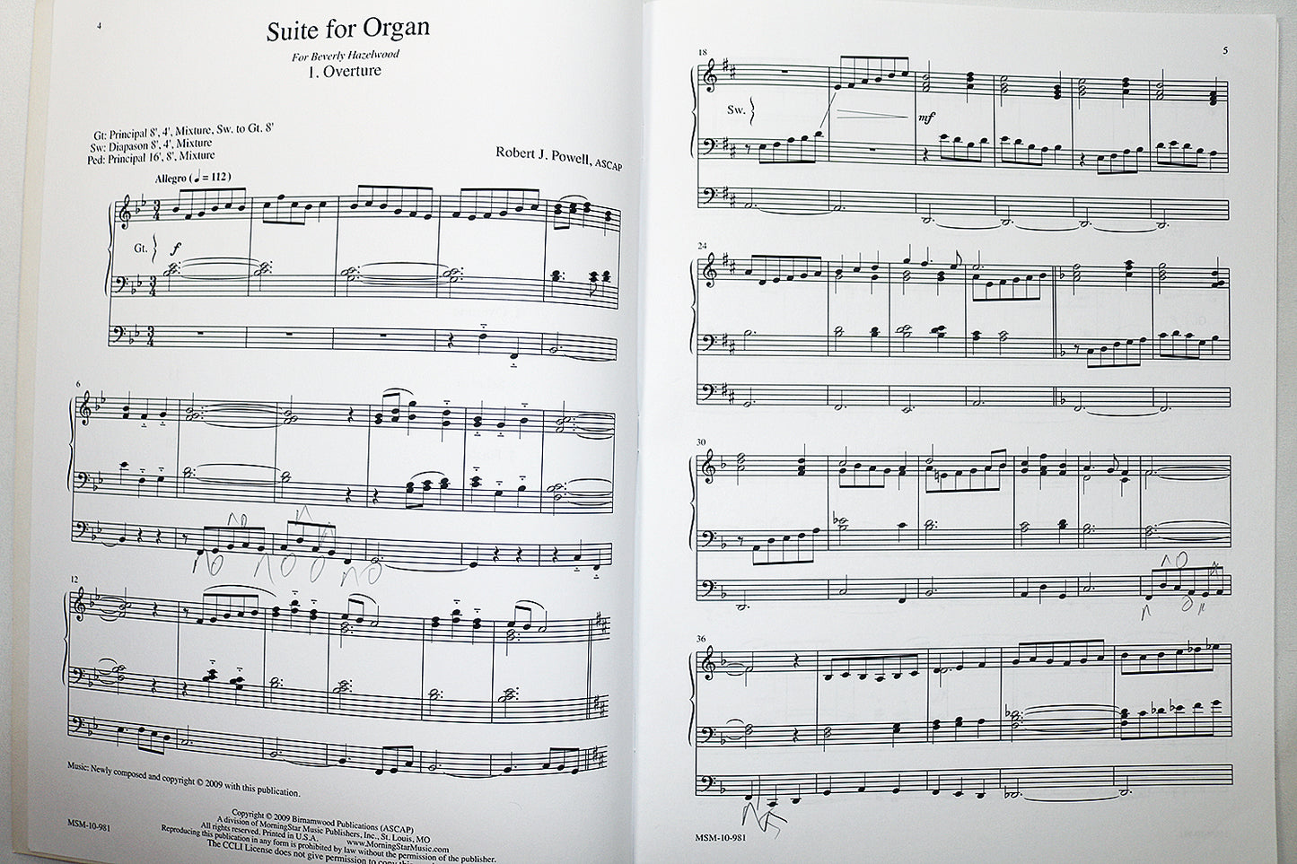 Powell: Suite for Organ