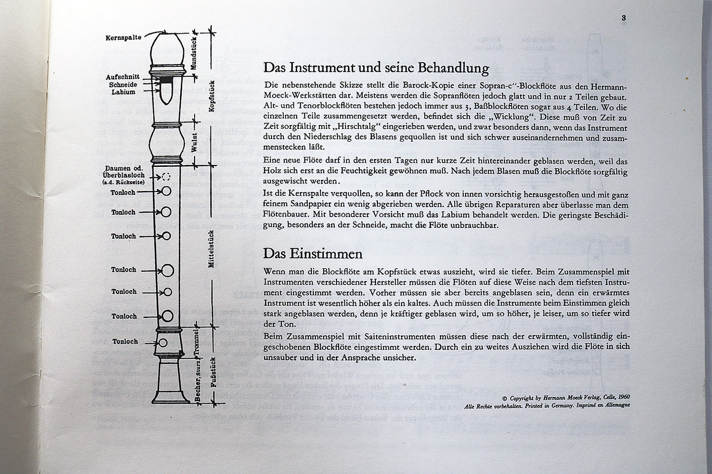 Manual for Playing the Recorder, Volume 1
