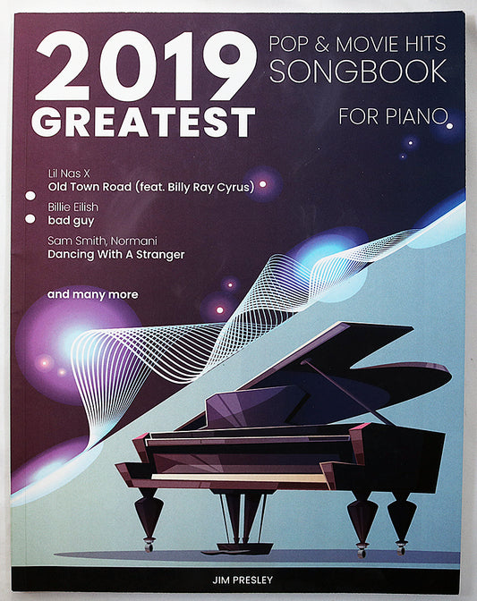 2019 Greatest Pop & Movie Hits Songbook for Piano