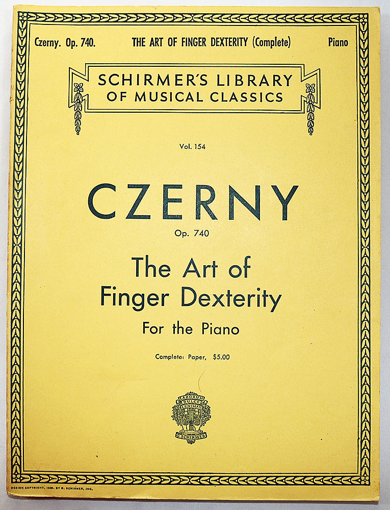 Czerny: The Art of Finger Dexterity for the Piano, Op. 740