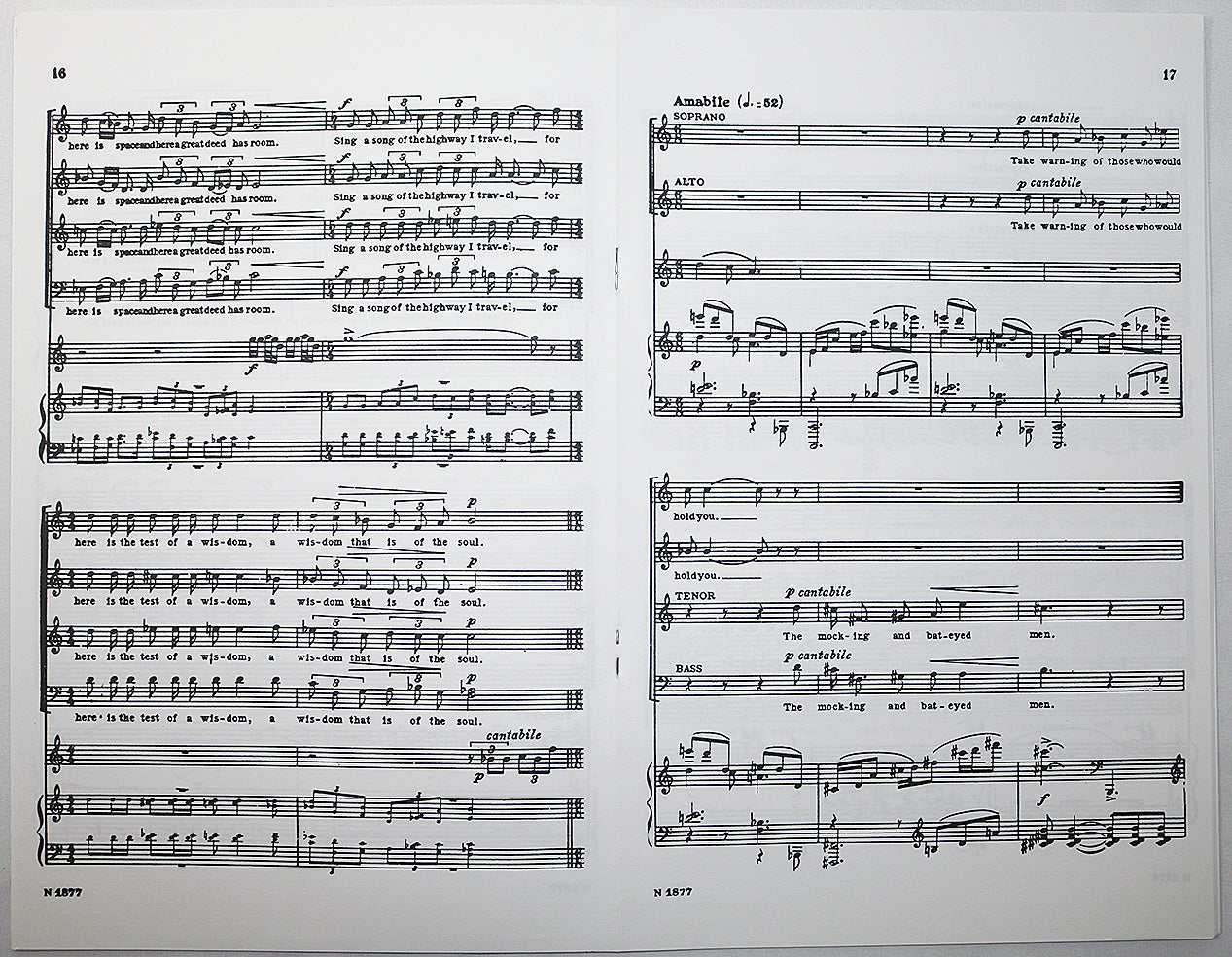 Dello Joio: Song of the Open Road (SATB)