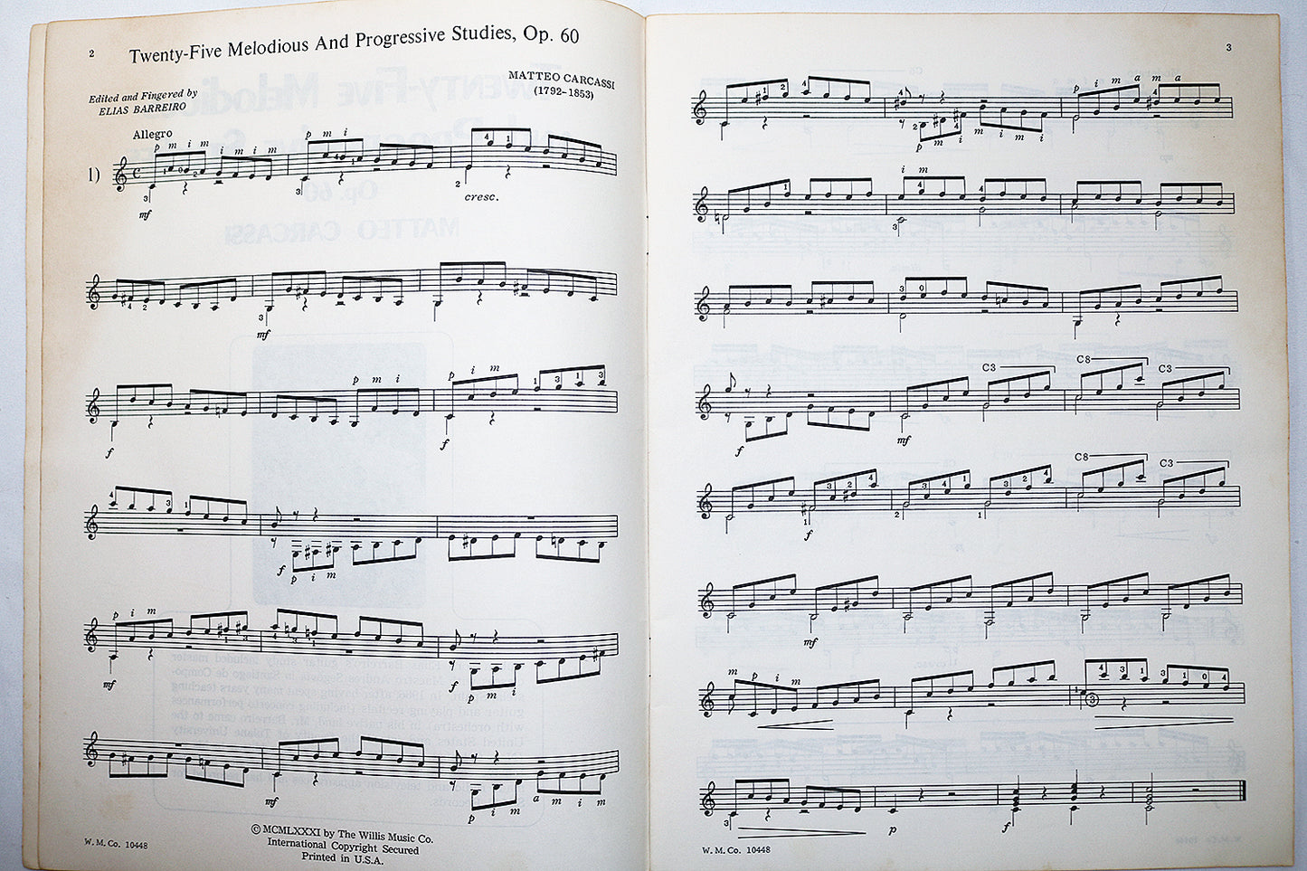 Twenty-Five Melodious and Progressive Studies, Op. 60 for Guitar