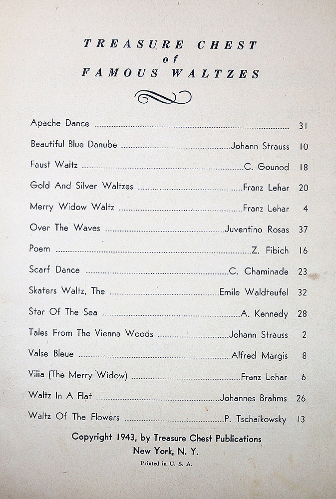 The Treasure Chest of Famous Waltzes