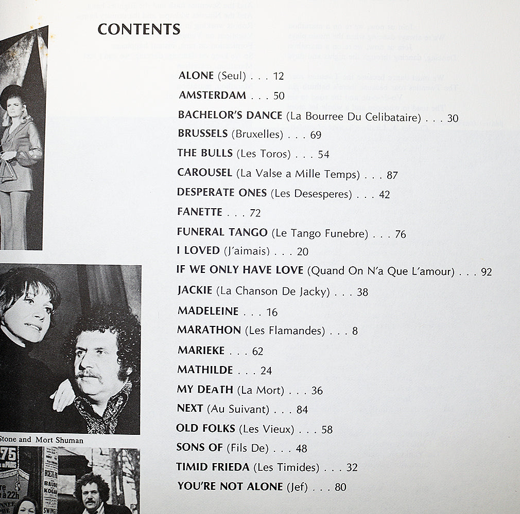 Vocal Selections from Jacques Brel Is Alive & Well & Living in Paris