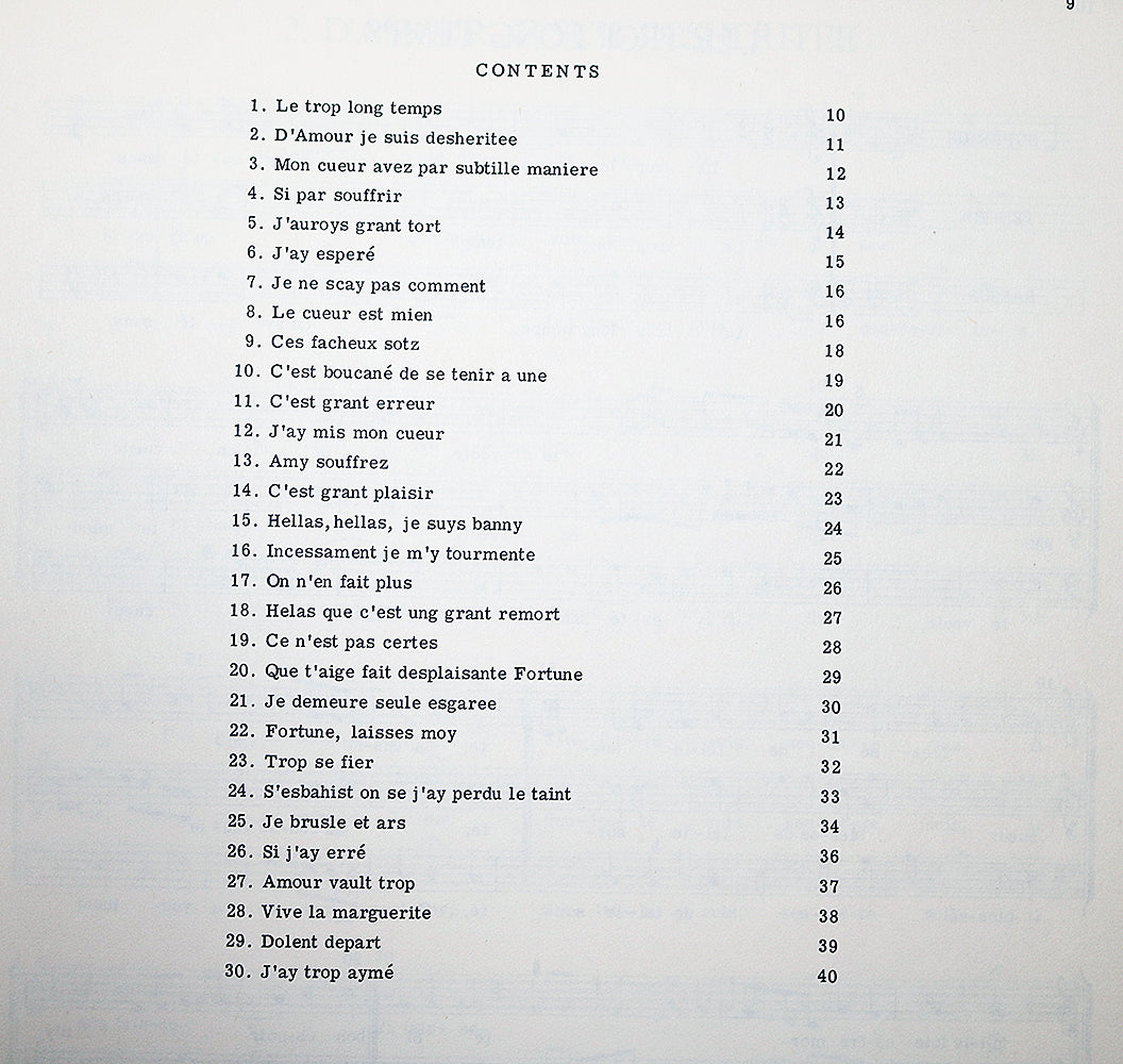 Thirty Chansons, 1529, for Three Instruments or Voices