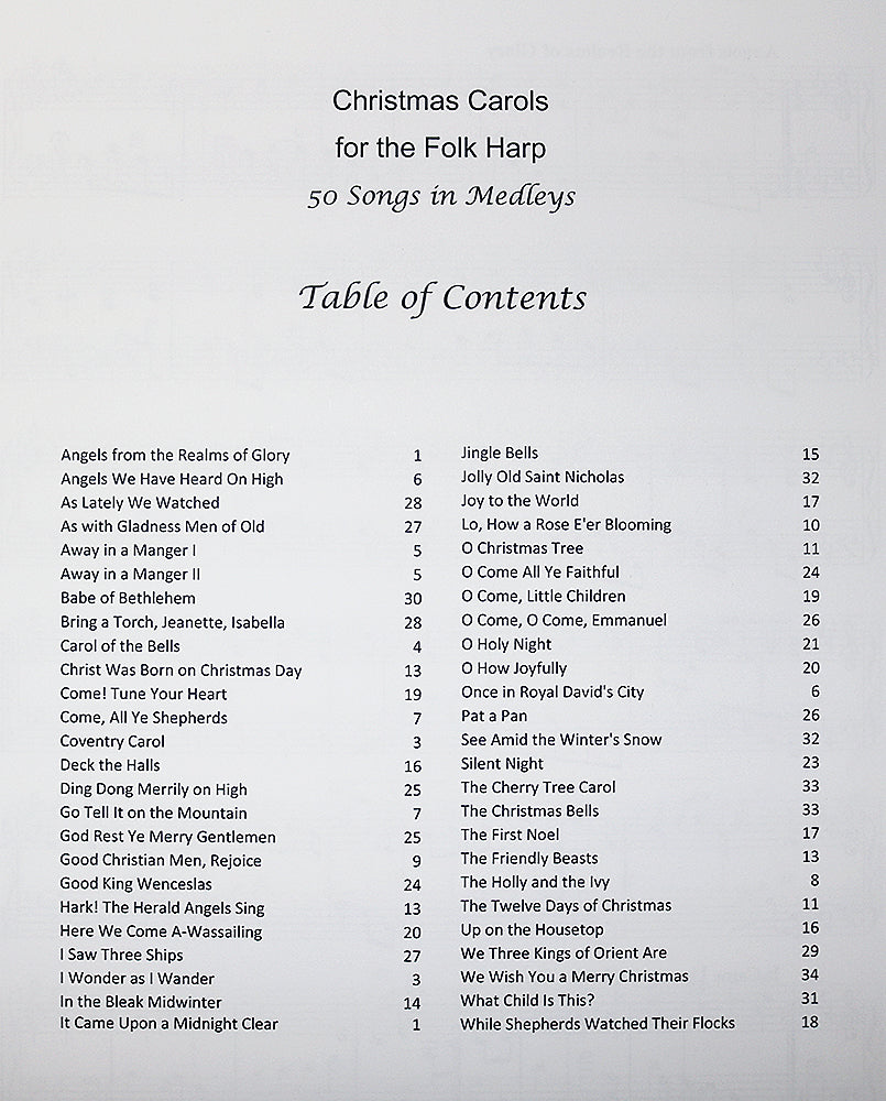 Christmas Carols for the Folk Harp