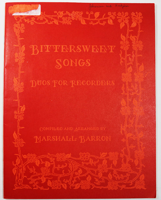 Bittersweet Songs - Duos for Recorders