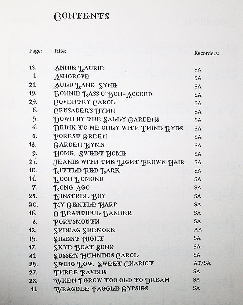 Bittersweet Songs - Duos for Recorders