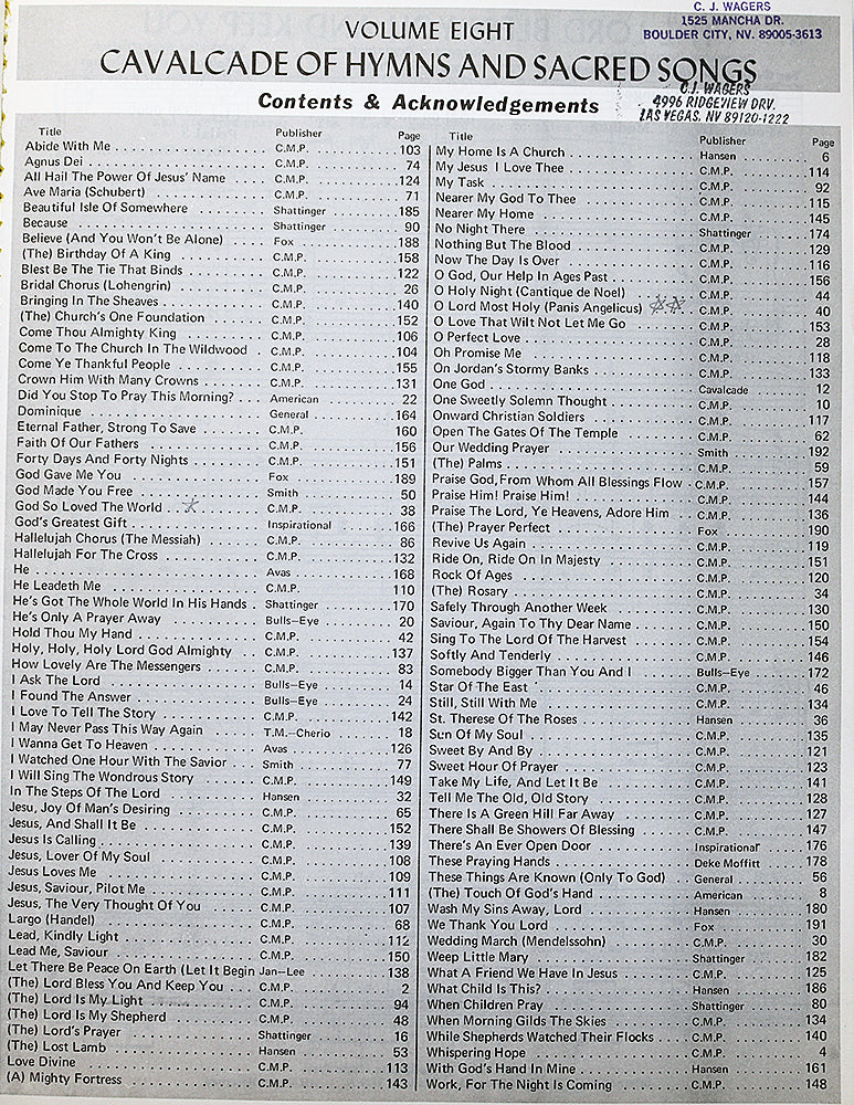 All Organ Deluxe Album: Cavalcade of Hymns and Sacred Songs