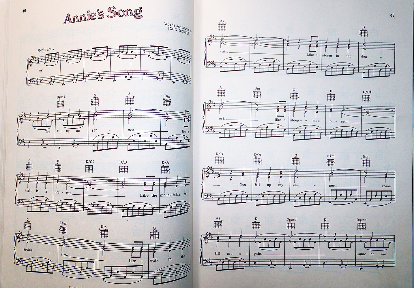 An Evening with John Denver (songbook)