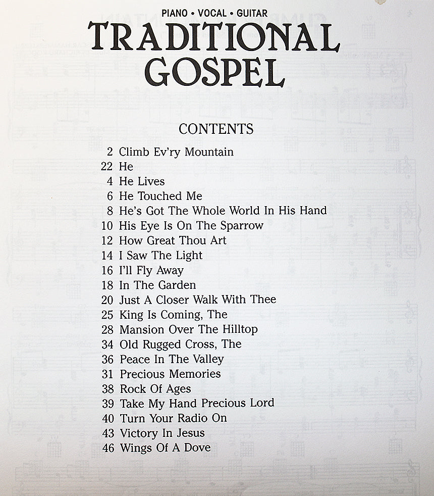Traditional Gospel (Songbook)