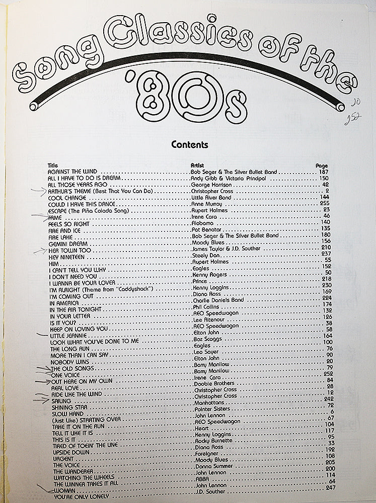 Song Classics of the ’80s (Songbook)