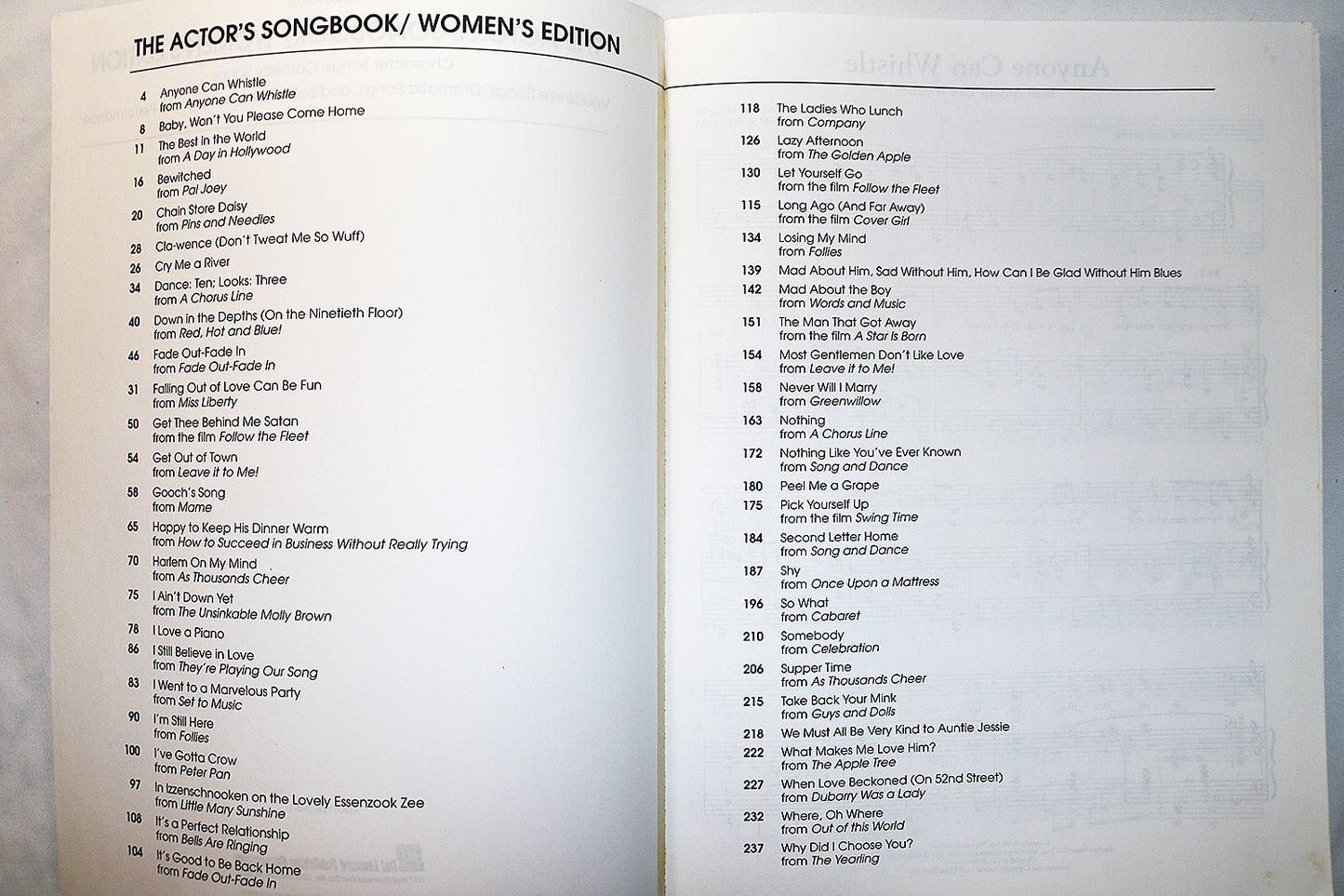The Actor's Songbook – Women's Edition