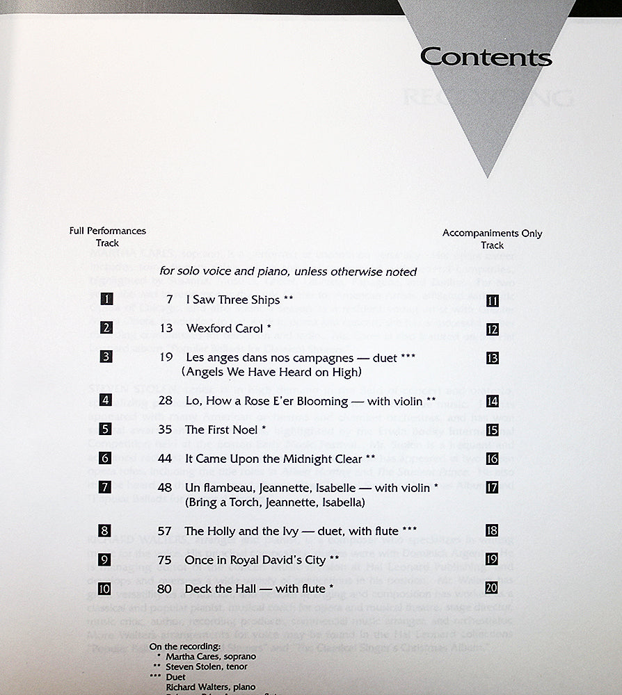 The Vocal Library – Classic Carols, High Voice (CD included)