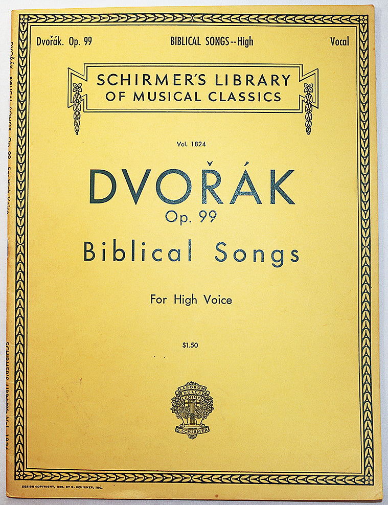 Dvořák: Biblical Songs, Op. 99 (High Voice)