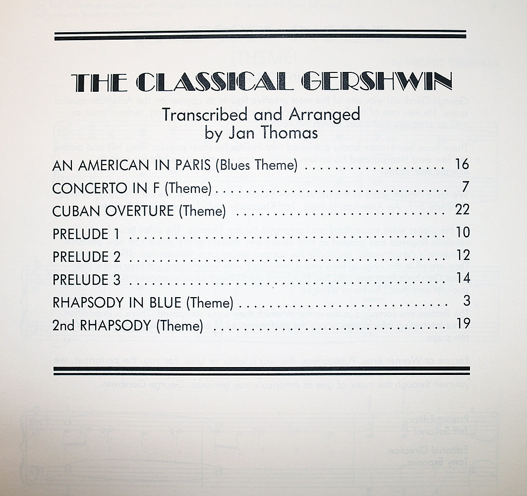 The Classical Gershwin - Easy to Intermediate Piano Solos