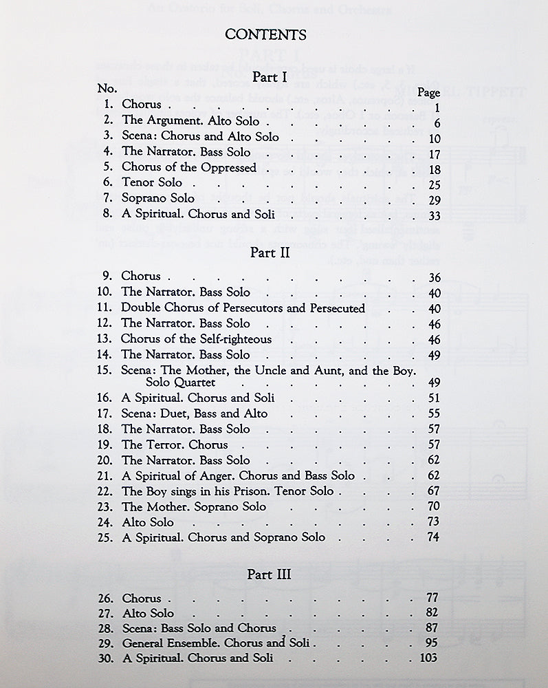 Tippett: A Child of Our Time (Vocal Score)