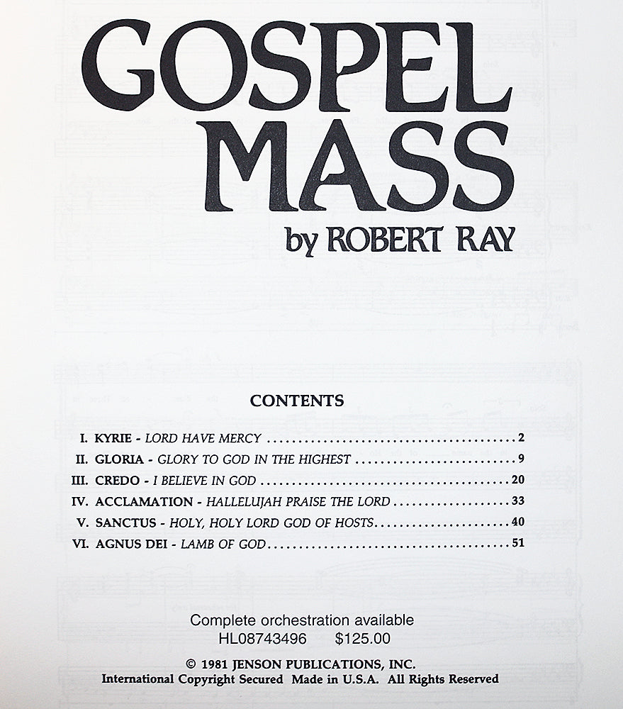 Ray: Gospel Mass (Vocal Score)