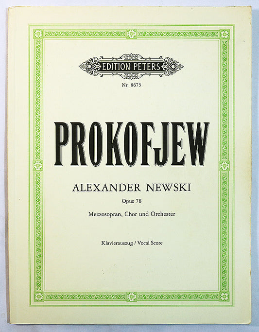Prokofiev: Alexander Nevski, Op. 78 (Vocal Score)
