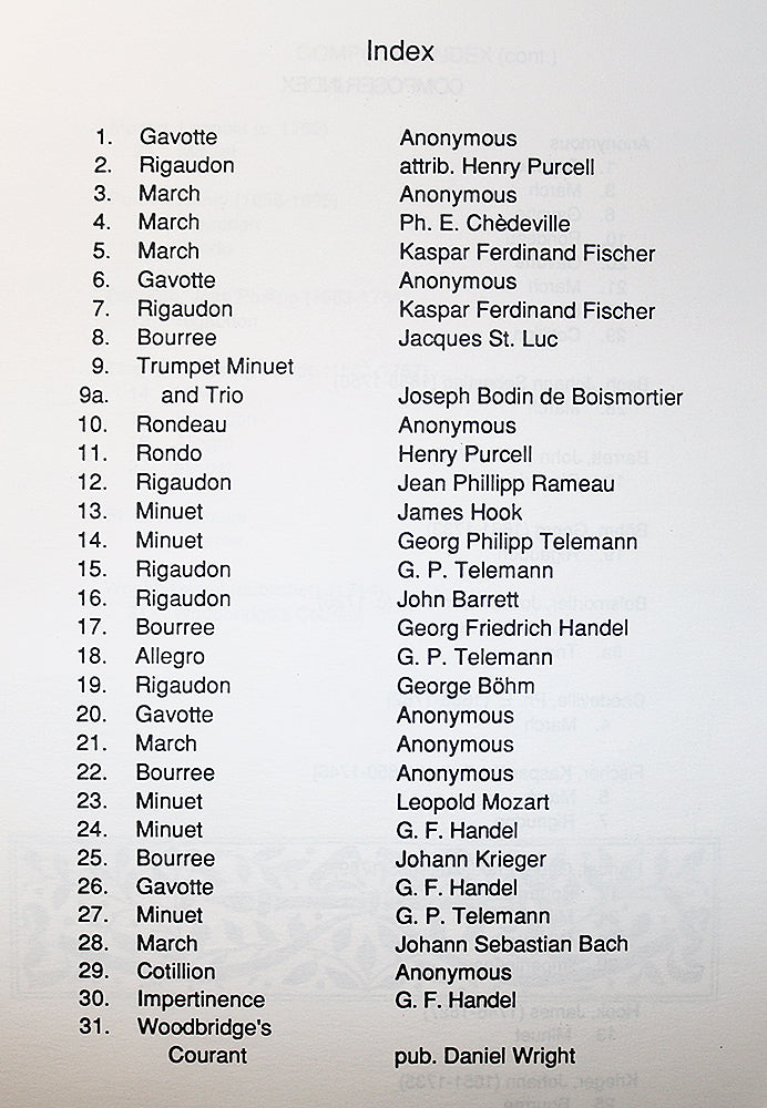 The Baroque Book for Two Treble Instruments, Duets Book 1