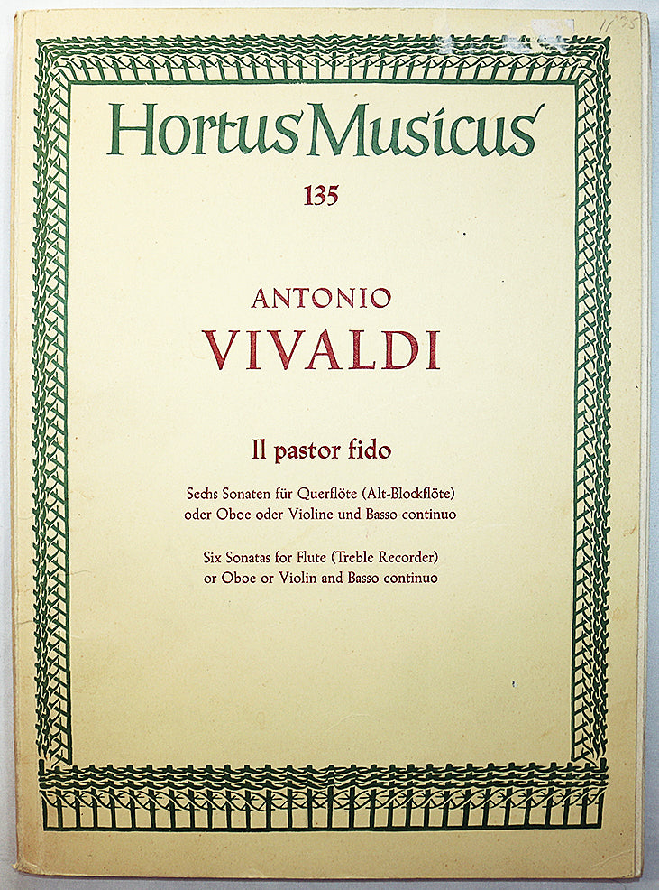 Vivaldi: Il Pastor Fido – Six Sonatas for Flute and Basso Continuo