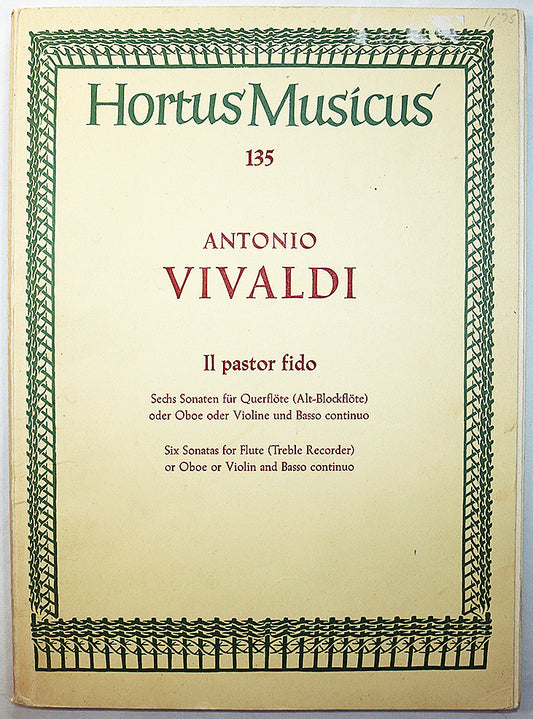 Vivaldi: Il Pastor Fido – Six Sonatas for Flute and Basso Continuo