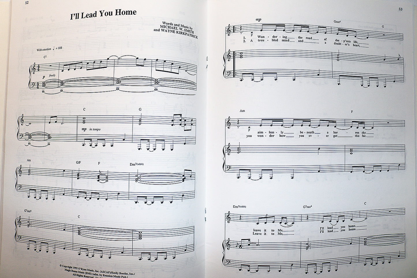 Michael W. Smith: I'll Lead You Home (Medium Voice Range)