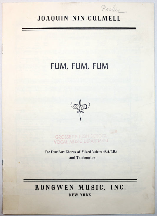 Fum, Fum, Fum (Choral Octavo)