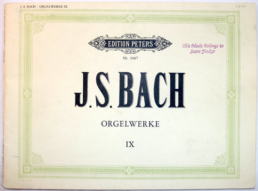 Bach: Organ Works, Book 9