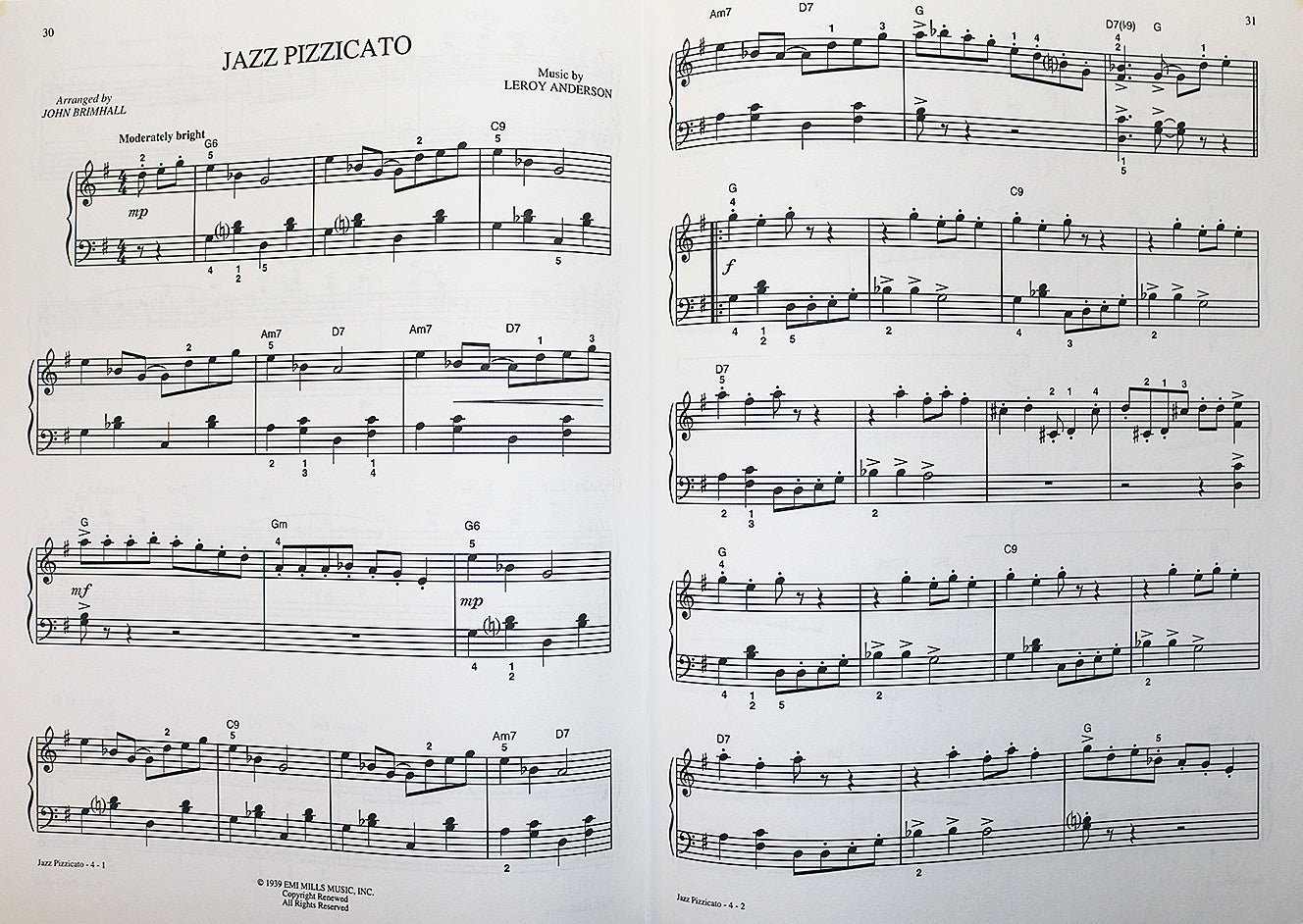 Leroy Anderson (Easy Piano)