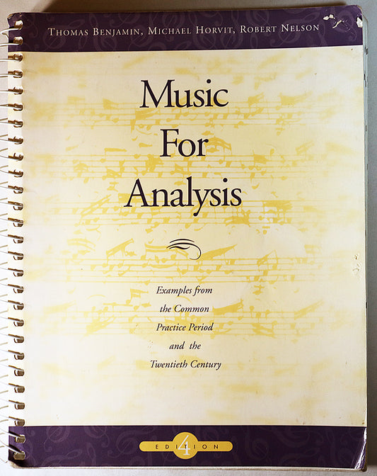 Music For Analysis (4th Edition) - Spiral Bound Edition