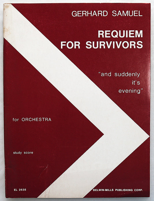 Samuel: Requiem for Survivors "and suddenly it's evening" (Full Score)