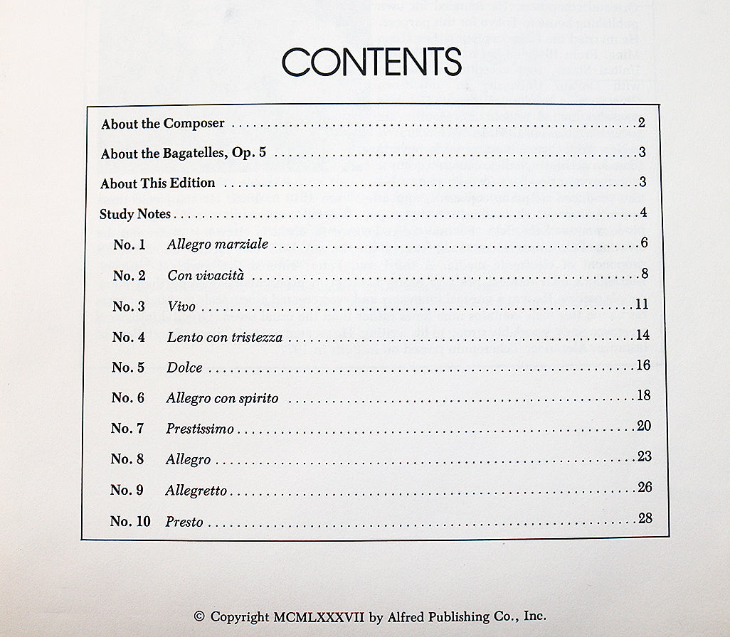 Tcherepnin: Bagatelles, Op. 5